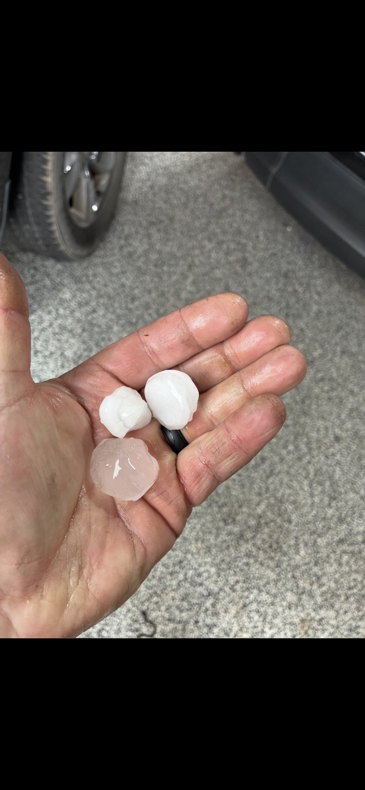 Large hailstones from the Kansas City storm